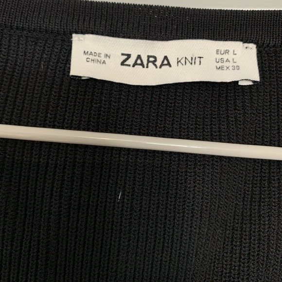 Zara Knit Black Peplum style sweater - Picture 3 of 3